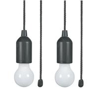 LYYT 2 Portable Led Pull Light With Adjustable Cord 60 Lumens Cool White Battery-Powered 3 Aaa Batteries Not Included