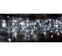 LYYT Christmas Festive Connectable Icicle-Inspired Outdoor 100 Led String Lights- Cool White