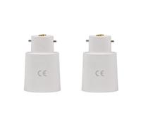Lyyt Lamp Socket Converter B22 To E27 2 Pack Bayonet To Edison Screw Adapter Compact And Easy To Install Safe And Versatile Use
