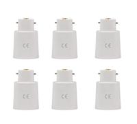 Lyyt Lamp Socket Converter B22 To E27 Pack Of 6 Bayonet To Edison Screw Adapter Compact And Easy To Install Safe And Versatile Use