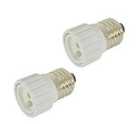 Lyyt Lamp Socket Converter E27 To Gu10 Bulb Adapter Led Halogen Cfl Fitting Pack Of 2
