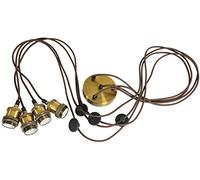 Lyyt | Quadruple Vintage Light Fitting | E27 - Antique Copper