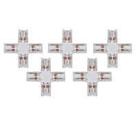 Lyyt | Solderless Single Colour COB LED Strip 10mm Connectors - 5 Pack | 10mm X-Connectors