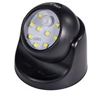 Lyyt Wireless LED Motion Sensor Light IP20 Battery Powered Indoor Wall Light for Shed Attic & Sheltered Outdoor Spot Ergonomic Design Easy Install Black