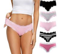 LYYTHAVON Women’s Underwear Soft Breathable Cotton Brief Ladies Panties 5-Pack, Multicolored I,5 Pack, S