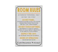 LYYUCKE 8x12 IN Room Sign For Teen Girls&Boys Bedroom Door Decor Room Signs Girl Room Rules Signs Dorm Wall Accessories Cool Things For Teens Funny Metal Tin Signs Home Gaming Room Decor