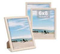 LYYYYX 8x6 Picture Frame 3 Pack Wooden Photo Frame with Acrylic Glass,Stand Tabletop Wall Hanging Poster Frame For Display, Landscape