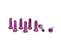 LyZap Bike Spokes Mountain Road Bike Bicycle 14G Spoke Nipple End Tip Cap 2.0 X 12mm Spokes (Color : 72pcs Purple)