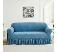 LYZIDEBAE Stretch Sofa Cover Slipcover with Ruffle Skirt, Universal Jacquard Couch Covers High Elastic Arm Chair Couch Washable Furniture Protector for Living Room Lounge Rv,2,1 seater