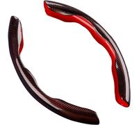 LYZPD 2 Pcs Car Steering Wheel Cover for BMW 1 Series E81 E82 E87 E88 F20 F21 F40 F52, Durable Soft All Seasons Ultra-thin Non-slip Segmented Steering Wheel Cover,D