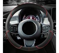 LYZPD Car Leather Steering Wheel Cover for Renault Talisman 2015 2016 2017 2018 2019 2020 2021 2022, Breathable and Anti-Slip Wear-Resistant Comfort Interior Accessories,red