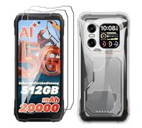 LYZXMY Case for Blackview Xplore 1(6.78") Transparent Mobile Phone Case + 2PCS Tempered Glass Protective Film, Soft Silicone TPU Protective Cover