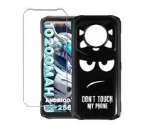LYZXMY Case for Doogee Blade 20 Play(6.6") Black Mobile Phone Case + Tempered Glass Protective Film, Soft Silicone TPU Protective Cover -DUO5