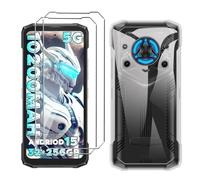 LYZXMY Case for Doogee Blade 20 Play(6.6") Transparent Mobile Phone Case + 2PCS Tempered Glass Protective Film, Soft Silicone TPU Protective Cover