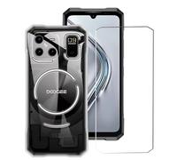 LYZXMY Case for Doogee Blade GT Ultra + 1 x Tempered Film Glass Screen Protector - Transparent Silicone Soft TPU Cover Shell for Doogee Blade GT Ultra (6.72")