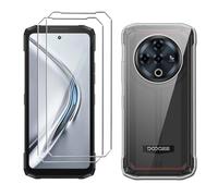 LYZXMY case for Doogee Fire 6 Power(6.56") transparent mobile phone case + 2 pieces tempered glass protective film, case soft silicone TPU protective cover
