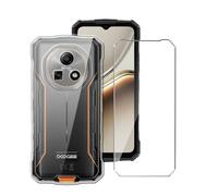 LYZXMY Case for Doogee Fire 7 + 1 x Tempered Film Glass Screen Protector - Transparent Silicone Soft TPU Cover