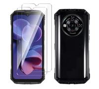 LYZXMY case for Doogee S118 Pro(6.58") Black mobile phone case + 2 pieces tempered glass protective film, case soft silicone TPU protective cover