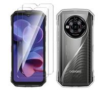 LYZXMY case for Doogee S118 Pro(6.58") transparent mobile phone case + 2 pieces tempered glass protective film, case soft silicone TPU protective cover