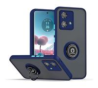LYZXMY Case for Motorola Edge 40 Neo Royal blue with Ring Stand Case,PC+TPU Shockproof Anti-Scratch Phone Case Cover