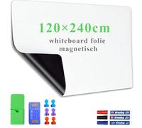 Lyzzxi Magnetic Whiteboard Paper, 120 x 240 cm, DIY Self-Adhesive Dry Erase Board Sheets, Whiteboard Film Stick on Wall for Office, Home, School