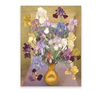 LZ6J8C9 Iris Seedlings by Cedric Morris- Famous Canvas Paintings Reproductions- Landscape Canvas Print- Wall Decor Pictures for Living Room 55x40cm Frameless