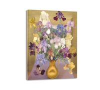 LZ6J8C9 Iris Seedlings by Cedric Morris- Famous Canvas Paintings Reproductions- Landscape Canvas Print- Wall Decor Pictures for Living Room 85x60cm Inner Frame