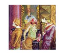 LZ6J8C9 Otto Dix Prints-Otto Dix Poster-Three Prostitutes on the Street-Abstract Expressionism Painting-Wall Painting Canvas Posters Modern Bedroom Decor 60x60cm(24x24in) Frameless