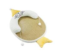 LZ6J8C9 Pet Cooling Mat Gel Ice Pad Dog Cooling Mat Cat Cooling Bed Summer Cool Bed Rattan Mat For Dogs Cats Puppy Kitten Non-Slip All Season Sleeping Mat (green,L)