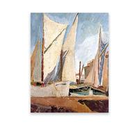 LZ6J8C9 Vanessa Bell Famous Painting Reproductions Abstract Painting Printed on Canvas Living Room Home Decoration Modern Art Painting (The Harbor) 70x50cm No Frame