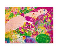 LZ6J8C9 Walasse Ting Poster Canvas Wall Art It Is Very Hot Here famous reproduction Prints Walasse Ting Painting For Home Wall Decor Picture 80x104cm(31x41in) Frameless