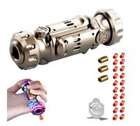 LZAHSH Alloy Anti Stress Toy,Rotation Decompression Soft Ball Guns EDC Toy Multiple Ways To Play +20 Soft Balls And Mini Steel Disc, Startable Anti Stress Toy