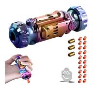 LZAHSH Alloy Anti Stress Toy,Rotation Decompression Soft Ball Guns EDC Toy Multiple Ways To Play +20 Soft Balls And Mini Steel Disc, Startable Anti Stress Toy
