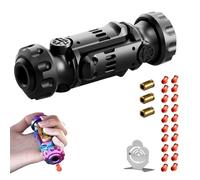 LZAHSH Alloy Anti Stress Toy,Rotation Decompression Soft Ball Guns EDC Toy Multiple Ways To Play +20 Soft Balls And Mini Steel Disc, Startable Anti Stress Toy
