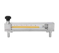 LZB 10 Glass Rotor Liquid Flow Meter for and Liquids, Transparent Acrylic Panel, 1.5 Percent High Precision Measurement, 10-100 Liters Per Hour Range, Metal Barb Connector