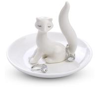 LZBALUYO Fox Ring Holder Dish, Cute Room Decor Preppy, Fox Gifts for Women Mom Mother's Day Birthday, Engagement Gifts for Her Wedding Ring Holder