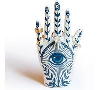 LZBALUYO Hamsa Ring Holder organizer, aesthetic Room Decor with Blue Eye Boho style for Bathroom, Bedroom; Gifts for Women Home Decor