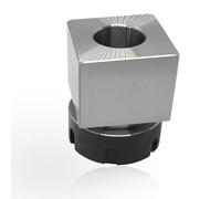 Lzcdelyxiao ER32 Square Collet Block, ER32 Square Collet Holder, ER32 Square Collet Chucks Block, 0.005 mm Accuracy Carbon Steel Workholding Holder for CNC Lathe Engraving Machine