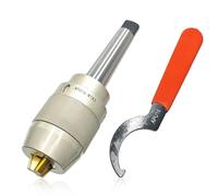 Lzcdelyxiao Keyless MT3 Drill Chuck, 1/8" - 5/8" (3-16mm), Titanium Coated Jaws, Integral Shank, APU16 Spanner Wrench, Heavy Duty Self-Tightening Chuck