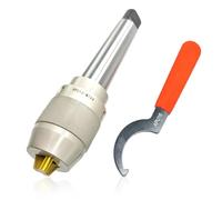 Lzcdelyxiao MT4 Keyless Drill Chuck - Special Titanium Coated Integral Chuck, 1/8"-5/8" (3-16mm), APU16 Spanner Wrench, Self-Tightening, Heavy Duty