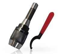 Lzcdelyxiao R8 Drill Chuck, 1/8"-5/8" (3-16mm) Heavy-Duty Keyless Drill Chuck with R8 Integral Shank, Drawbar Thread 7/16"-20 and APU16 Spanner Wrench Self-tightening Drill Chuck