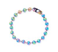 LZD 6-10" Stainless Steel Ball Chain Beads Bracelet Silver Gold Multicolor 2/4/6/8/10mm Bead P274, 6 UK, Stainless Steel, no gemstone