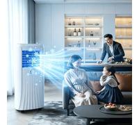 LZDOYY Industrial Air Conditioning Unit Portable Air Cooler, 4 Wheels, 3 in 1 Mobile Air Conditioners, Cooling Fan and Dehumidifier for Home/Office 9000BTU