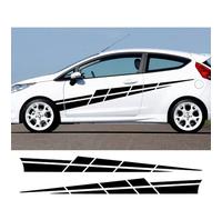 LzDQF Car Side Skirt Stickers stripe decal Decals,For Ford Fiesta MK7 2008-2017 Car Door Side Skirt Sticker Auto Body Decor Decals.,A-Black