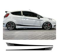 LzDQF Car Side Skirt Stickers stripe decal Decals,For Ford Fiesta MK7 3 Door 2008-2017 ST200 Car Door Side Skirt Sticker Auto Body Decor Decals.,A-Black