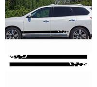 LzDQF Car Side Skirt Stickers stripe decal Decals,For Nissan Pathfinder R51 S SV SL Platinum Car Door Side Skirt Sticker Auto Body Decor Decals.,Red