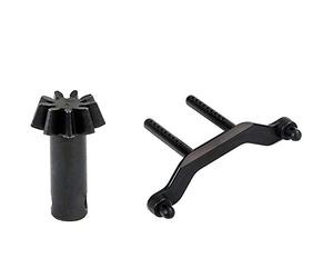 Lzeouean 2 Pcs RC Car Part: 1 Pcs Drive Bevel Ggear 9T & 1 Pcs Plastic Shell Bracket