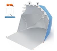 LZEXIN Baby Beach Tent, Pop Up Portable Sun Shade Tent, Lightweight Waterproof UV Protection Beach Sun Shelter with Storage Bag for Baby Beaches, Yard, Picnic, Garden(Shark-Blue)