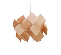 LZF LAMPS LZF Escape hanging light, beech/nickel-coloured, Ø 30 cm, wood