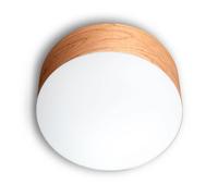 LZF LAMPS LZF Gea ceiling lamp 0-10V dimmable, Ø 20cm, cherry wood
